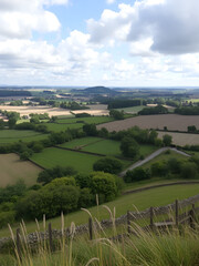Fototapeta premium Countryside landscape view of England