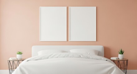 Bedroom Interior Design with Pictures and Plants.