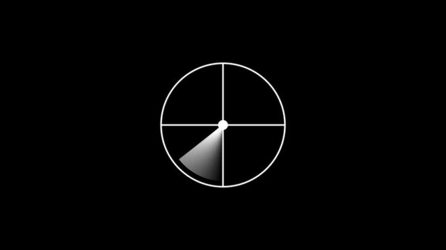 Green radar effect on the white screen background animation.