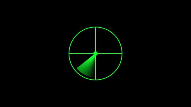 Green radar effect on the white screen background animation.