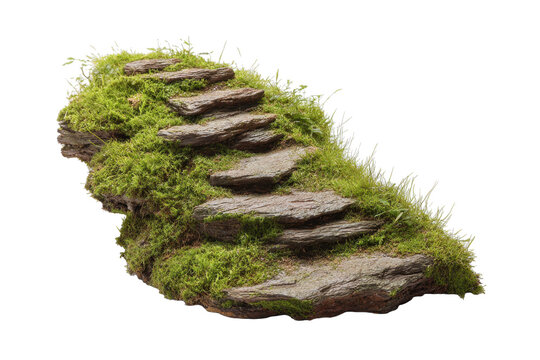 Mossy Stone Steps on Isolated Trail Section
