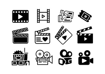 Vector recording media icon collection