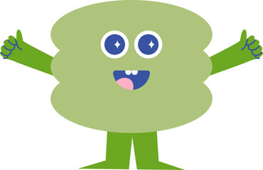 Cute Abstract Geometric Character Element