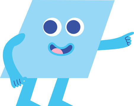 Cute Abstract Geometric Character Element