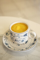 A cup of coffee. Kopitiam, traditional coffeeshop popular in Malaysia