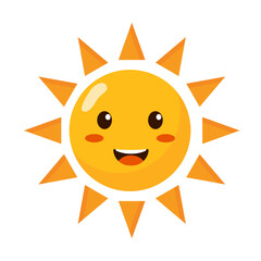 Cute Sun Cartoon Illustration 