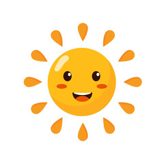 Cute Sun Cartoon Illustration 
