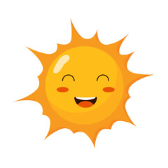 Cute Sun Cartoon Illustration 
