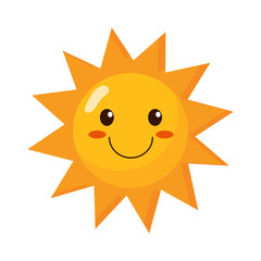 Cute Sun Cartoon Illustration 