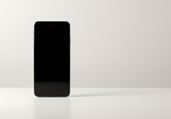 Black Smartphone on a White Table