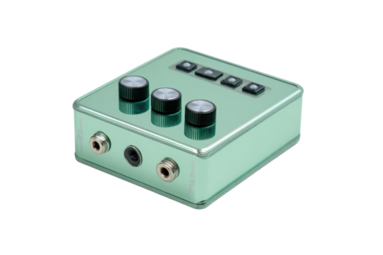 Mint Green Talk Box Audio Effects Unit with Knobs
