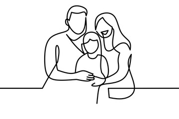 vector illustration of a new family