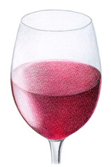 色鉛筆で描いたワイン