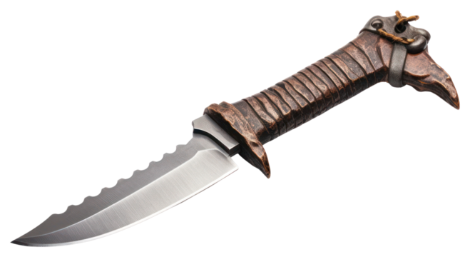 PNG Large knife weapon dagger blade.