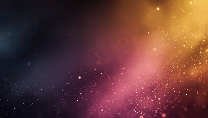 Abstract backdrop with glowing particles in warm and cool tones
