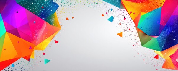 Abstract geometric shapes in vibrant colors