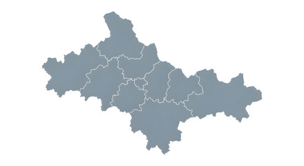 Discover detailed regional outlines on this clear map, perfect for strategic planning and geographic context.