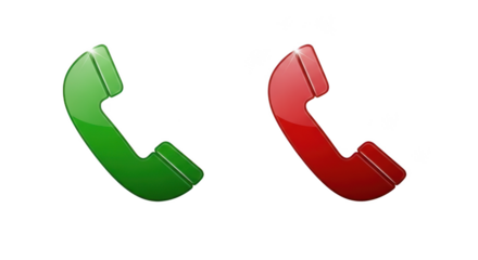 Phone icons isolated on transparent background