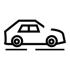 car silhouette vector outline icon