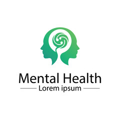 Obraz premium Mental health logo