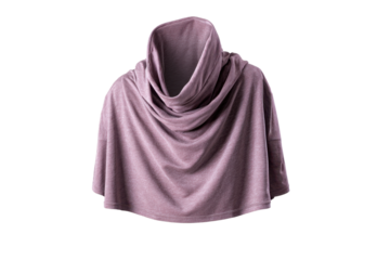 Pink Draped Cowl Neck Top on Transparent Background
