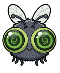 cute cartoon of fly