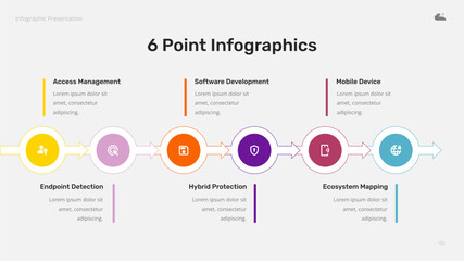Fototapeta premium 6 Point Infographic