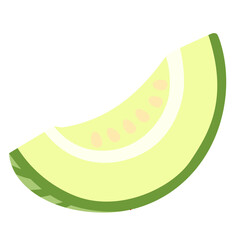 Green guava fruit slice illustration, tropical healthy fruit rich in vitamin C, flat design isolated on white.