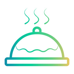 dinner Line Gradient Icon
