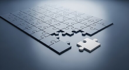 Missing Piece Puzzle, Focus, Completion.