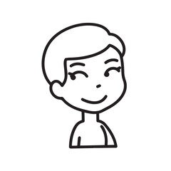 Beautiful Woman Doodle Black and White Illustration Fashion Girl Portrait Line Art Sketch Vector