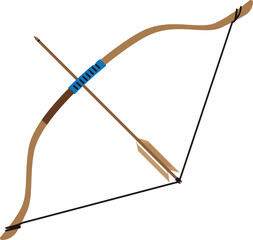 矢をつがえた弓のベクターイラスト素材