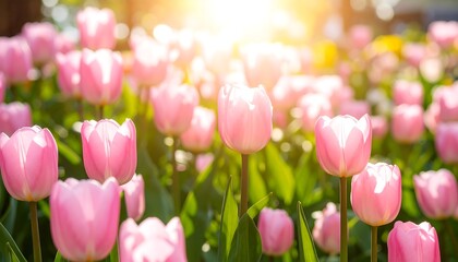 Pink tulips in sunlight (2)