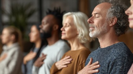 Experience calm urban studio mindfulness meditation for group serenity and well-being