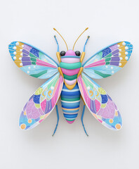 Fototapeta premium Cicada on white background