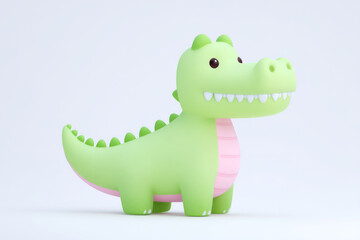 Naklejka premium Cartoon crocodile toy