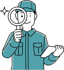 検査業者のウエストアップ_単色