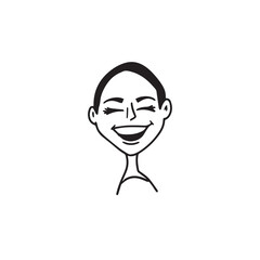 Beautiful Woman Black and White Vector Image Illustration Fashion Girl Portrait Line Art Drawing