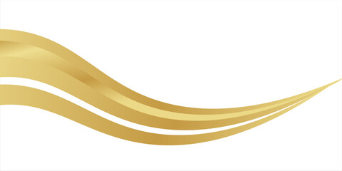 gold wave curve, golden wave corner shape for element, stripes ribbon golden graphic, striped gold