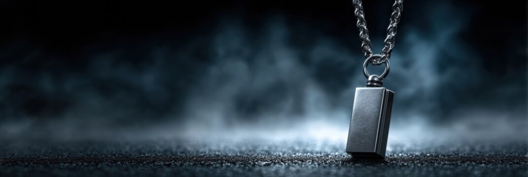 Professional Soccer Referee Whistle Hanging on Lanyard Modern High-Quality Sports Leadership Concept for Marketing and Social Media Campaigns - Powered by Adobe