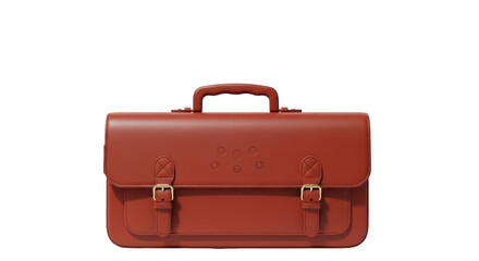 Isolated Brown Leather Briefcase