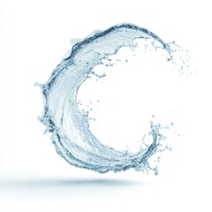 Dynamic water splash action studio high-resolution image clean background close-up fluidity concept