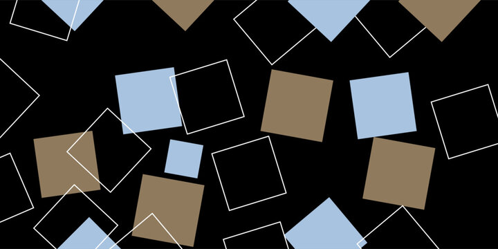Seamless abstract geometric pattern on black. Vector Illustration.eps 10