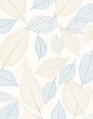 Delicate leaf pattern in pastel colors