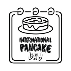 International pancake day celebration isolated on white background
