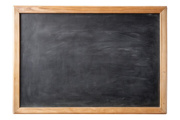 Isolated chalkboard with wooden frame for educational display and creative expression transparent background