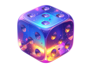 3D Isometric Ludo Dice Vector Art with Shadows and Highlights