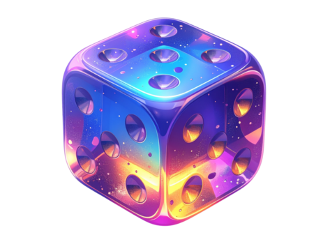 3D Isometric Ludo Dice Vector Art with Shadows and Highlights