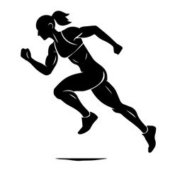 Runner silhouette vector illustration of a man running