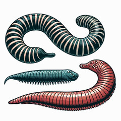 leech vector illustration 